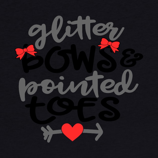 Glitter and Bows Funny Glitter Gifts for Women by TheOptimizedCreative